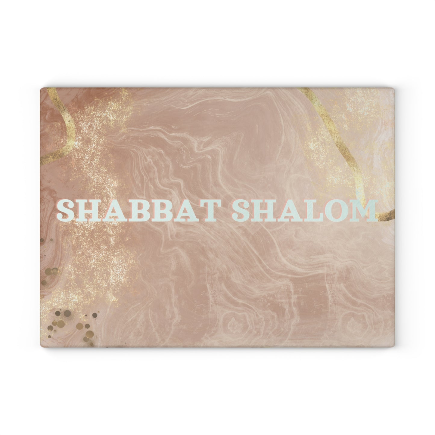 Shabbat Shalom Glass Cutting / Challah Board