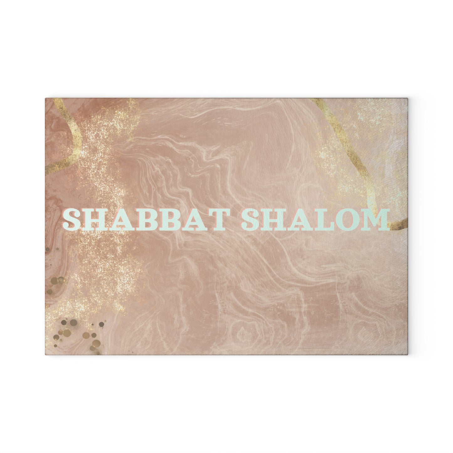 Shabbat Shalom Glass Cutting / Challah Board